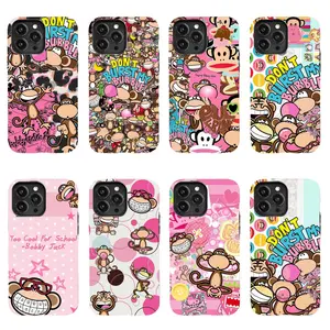 Paul Frank "Julius" Cartoon Collage Phone Case — Y2K Pink Aesthetic Style with "Don't Burst My Bubble" Print. Compatible with iPhone 11–17 Pro Max/Plus Series and Samsung Galaxy S23–25 Series. Drop-Resistant Soft Silicone Protective Case (for iPhone). tik