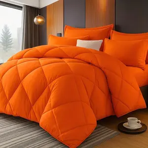 2/3pcs Solid Color Diamond Pattern Large & Extra-Large Bed Sheet Sets Soft Comfortable And Ultra-fine Fiber Filled Lightweight Fabric Breathable Quilt Easy to Take Care Of Equipped with Quilts And Pillowcases Luxurious Quality & Ideal Gift