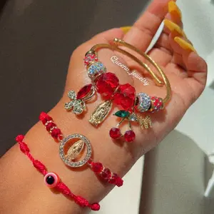 Red virgencita Adjustable Band Bracelet
