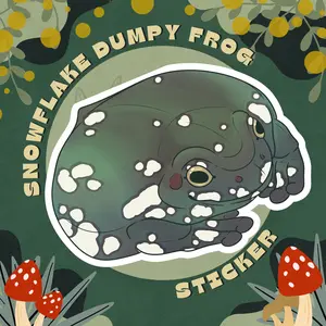 Snowflake Dumpy Tree Frog Glossy Sticker
