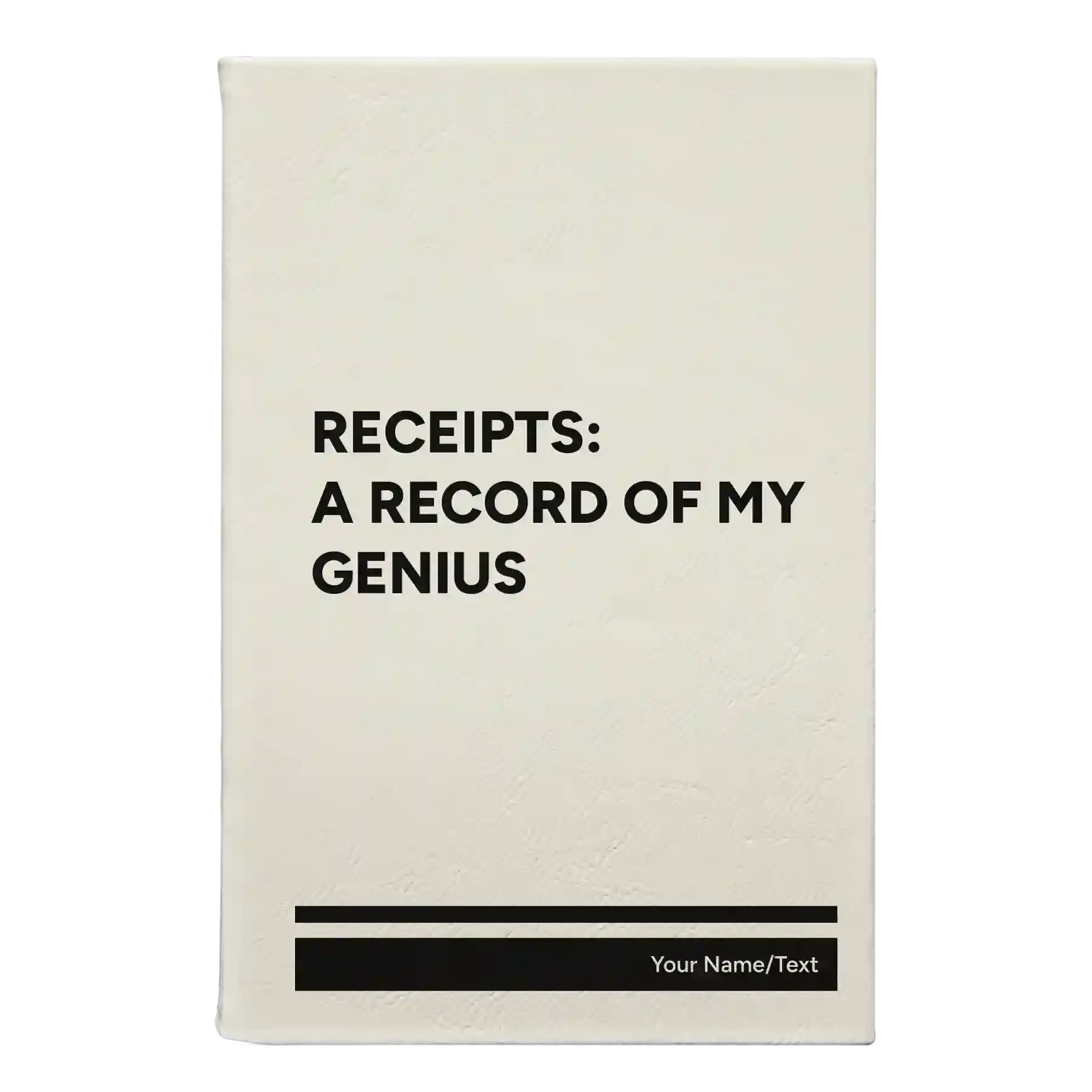 Personalized My Genius Leatherette Journal (small) | White