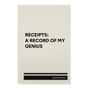 Personalized My Genius Leatherette Journal (small) | White