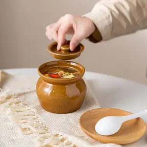 Ceramic Pottery Casserole Dish, Water-Resistant Design, Ideal for Cooking & Serving Food, Durable Ceramic Material