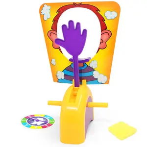 Single & Dual Player Cake Cream Face Blaster Machine, Prank Slap Game Party Tabletop Toy, Halloween Christmas Party Prop, Suitable for Kids 3+
