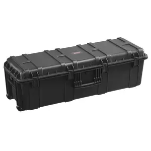 VEVOR Weatherproof Hard Case,  Heavy Duty Protective Dry Box Case with Pre-Cut Foam & Retractable Pull Handles for Travel, Hunt, Military, Tactical, IP67 Waterproof Case for Cameras(112x41x34)