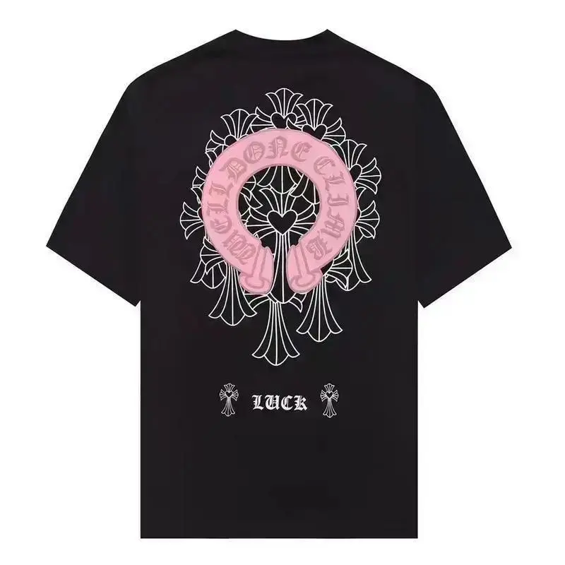 [ 100%Cotton]Men's 2026 Spring Refresh Classic Fit T-Shirt Horseshoe Gothic Graphic Print High Street Casual Tee Cotton Breathable Short Sleeve Streetwear Top - Menswear, Fabric