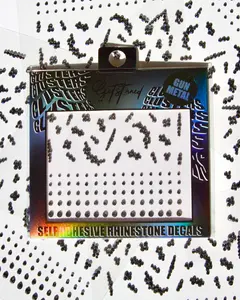 GUNMETAL SELF ADHESIVE RHINESTONE CLUSTER STICK ON FACE GEMS COSMETIC SELF ADHESIVE FACE GEMS