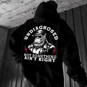 Undiagnosed But Something Ain't Right Printed Men's Hoodie