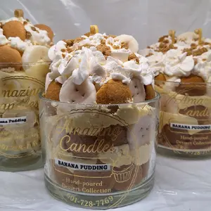 Amazing Candles Banana Pudding Candle - Deliciously Aromatic Scented Candle for Home Decor and Relaxation Decoration Fragrance