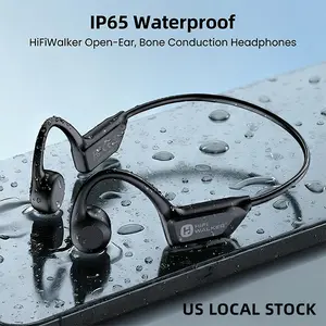 HIFIWALKER T10lite Open Ear Bone Conduction Headphones | Ultra Light for Running Sports, 18H Playtime, IP65 Waterproof