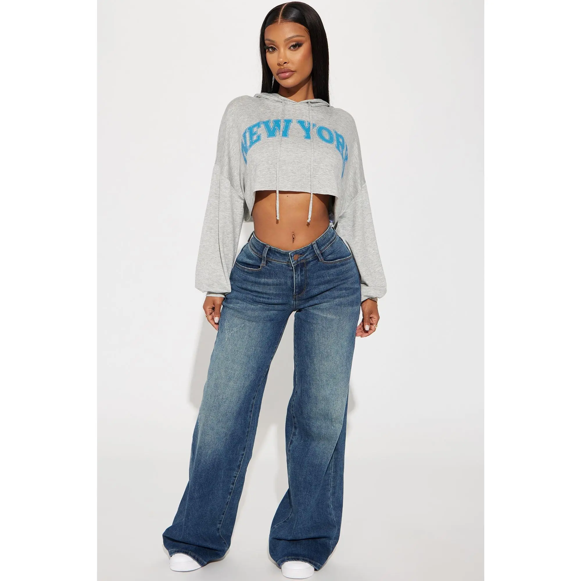 Lost As Always Stretch Baggy Jeans - Medium Wash Lost As Always Stretch Baggy Jeans - Medium Wash