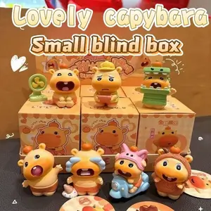 Cute Water Capybara Blind Box Toy, Cute Collectible, Blind Bag, Adorable Desktop Decoration Gift for Friends, Unique Surprise Present for Girls Birthdays, Sealed Hobby Box