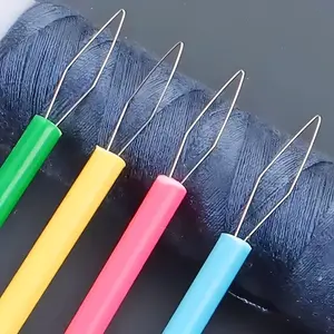 4pcs Color Plastic Threader-cylindrical Threading Tool, DIY Sewing Accessories, Sewing Tools, Sewing Supplies Crafts, Convenient Needle and Thread Threader, Suitable for Bead Weaving and Elderly Assistance
