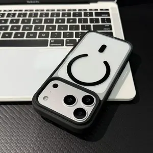 Suitable For iPhone 17 17Pro Max 16E 15 14Plus 13 12 11Pro Max  Transparent Acrylic Magnetic Mobile Phone Case, High-End Fashion