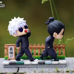 Jujutsu Kaisen Gojo Satoru & Geto Suguru GK Mini Chibi Statue Anime Figure Collection – Youth Cool Walk Ver - FENCE NOT INCLUDED