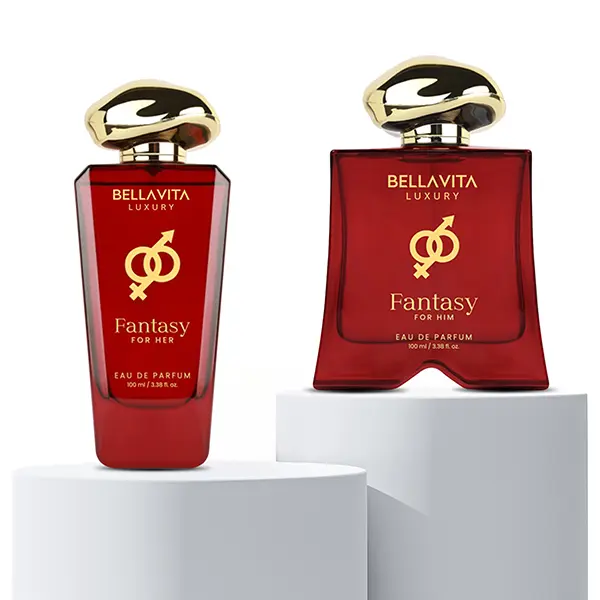 BellaVita Luxury Mood Collection Fantasy Gift Set for Him & Her | EDP for Men & Women | Long-Lasting Premium Fragrances | Apple, Cinnamon & Musk | Pink Pepper, Jasmine & Patchouli | Perfect Gift Set Edp Perfume Spray