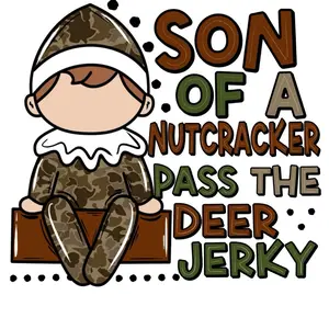 Pass the Deer Jerky Sublimation Print for 50% Polyester Shirts - Sublimation Ink Transfer Design
