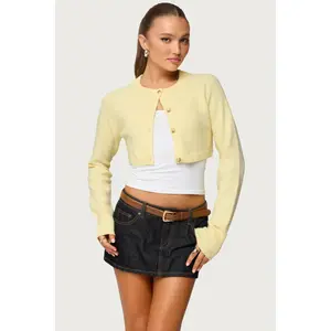 Morgynne Cropped Knit Cardigan