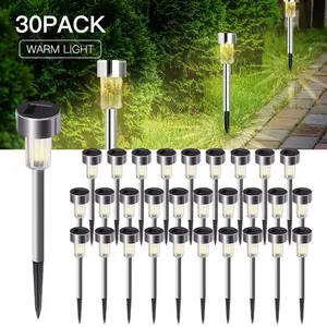30-Piece Outdoor Solar Landscape Lawn Lights, Waterproof Garden Lights, Patio Lighting, Solar Pathway Lights, Solar Pathway Lamp, Solar Ground Lights for Walkways, Patios, Yards, Decks