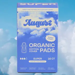 August Super Pads – All-Flow Protection with Customizable Quantities | Zero-Feel. Organic Cotton. Compostable Wrapper.