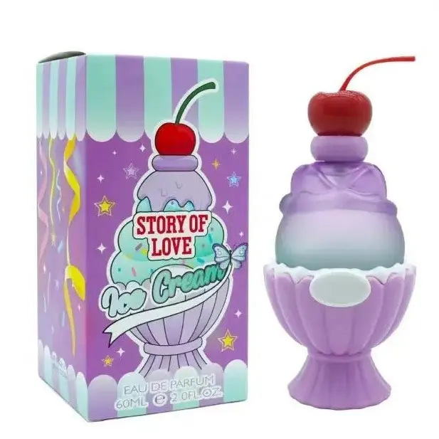 Love Ice Cream Eau de Parfum for Women – 1.7 oz Sweet Vanilla Berry Gourmand Perfume | Long Lasting Floral Fruity Fragrance with Cute Sundae Cherry Bottle