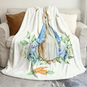 Classic Blanket Nursery Characters Peter Rabbit Beatrix Potter 1 Fresh and soft blanket Floral Print Blanket Suitable for living room bedroom bed sofa picnic blanket figure print blanket Throw Blanket