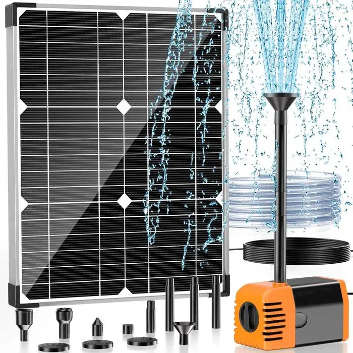POPOSOAP Better Water Flow Solar Water Pump – Solar Powered Water Feature with Protection System for Garden & Outdoor Use
