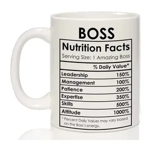Boss Appreciation Gift Mugs For Best Boss Birthday Gifts for Women Birthday Gifts Novelty Coffee Ceramic Tea Cups White 11 oz