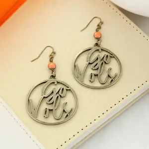 Tennessee Vintage Style Cutout Slogan Earrings