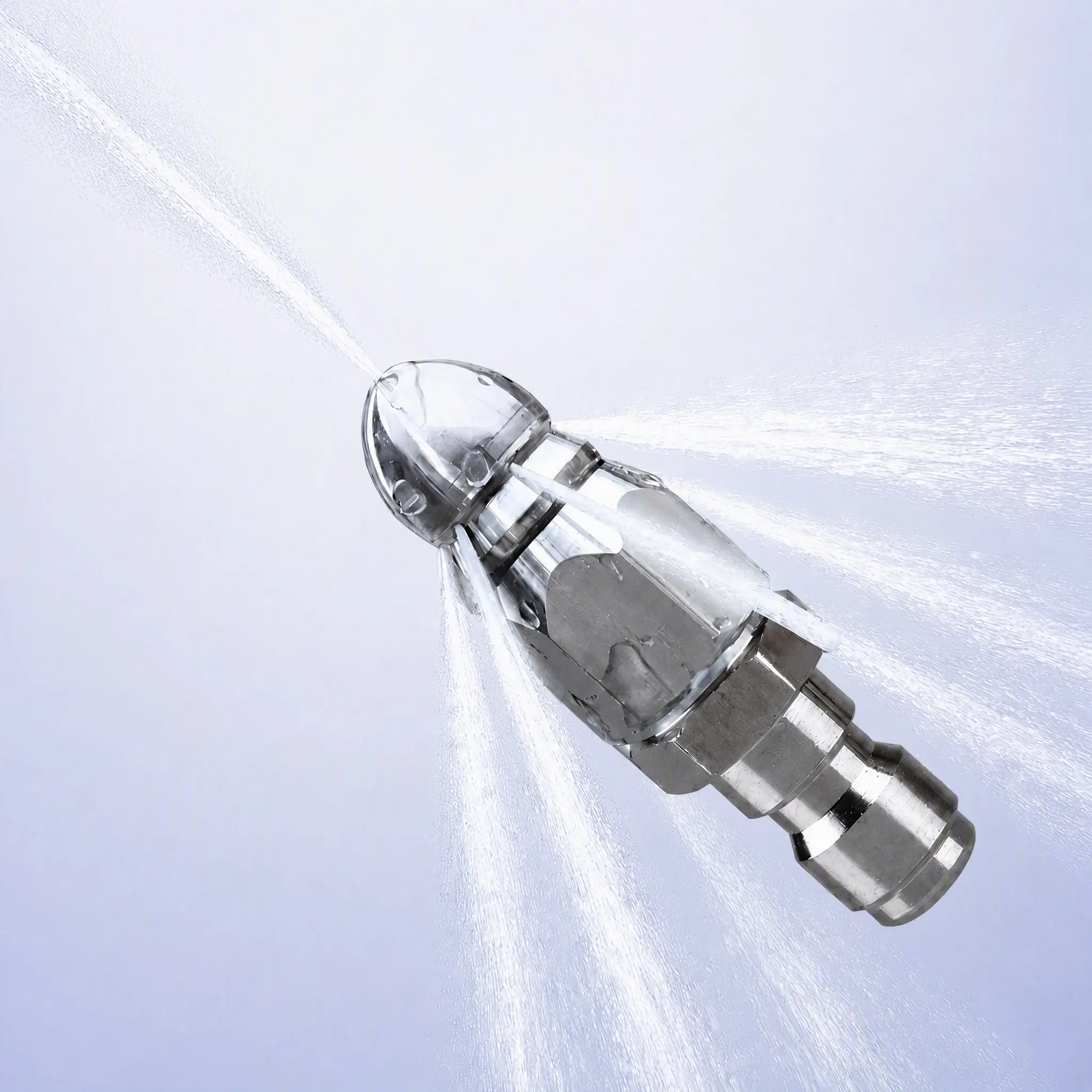 Stainless Steel High-Pressure Sewer Jetter Spray Nozzle for Pressure Washers,Sewer Cleaning, 1/4 in Quick Hose Connector, Clogging Removal Drain Cleaning Pipe Fittings, Deep Cleaning Surface-Gentle Plumbing Accessory, Clogging Removal-YY1