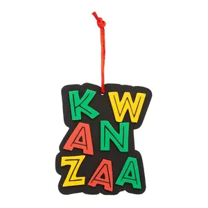 3 1/4" x 4" Kwanzaa Multicolor Foam Ornament Craft Kit – Makes 12