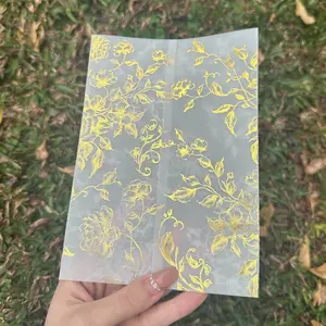 50 Pack Pre-Folded Vellum Jackets for 5x7 Invitations -  Foil - 115GSM Vellum Paper 5x7 Jackets - Vellum Wedding Invitations Wraps - Transparent Wedding Invitations Jacket