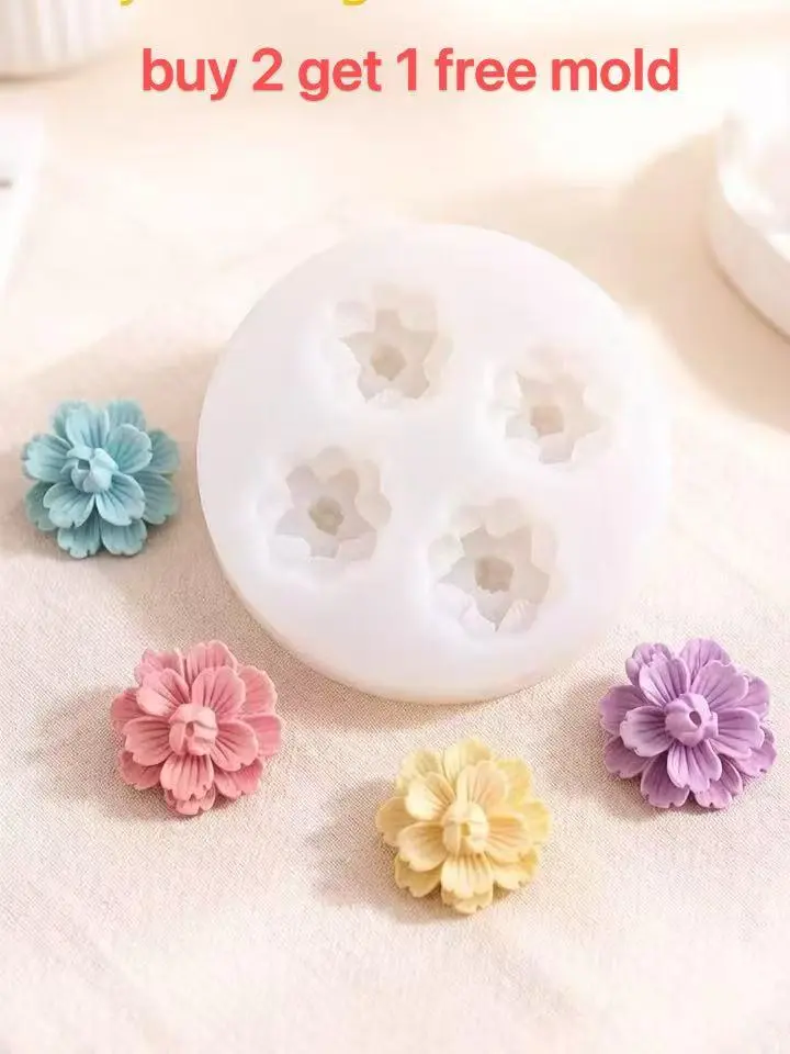 Romantic Sakura Flower Silicone Molds (1 Size) - Buy 2 Get 1 Free, DIY Handmade Gifts Tools for Fondant, Cake Decor - Toys & Hobbies, DIY, Candle & Soap Making
