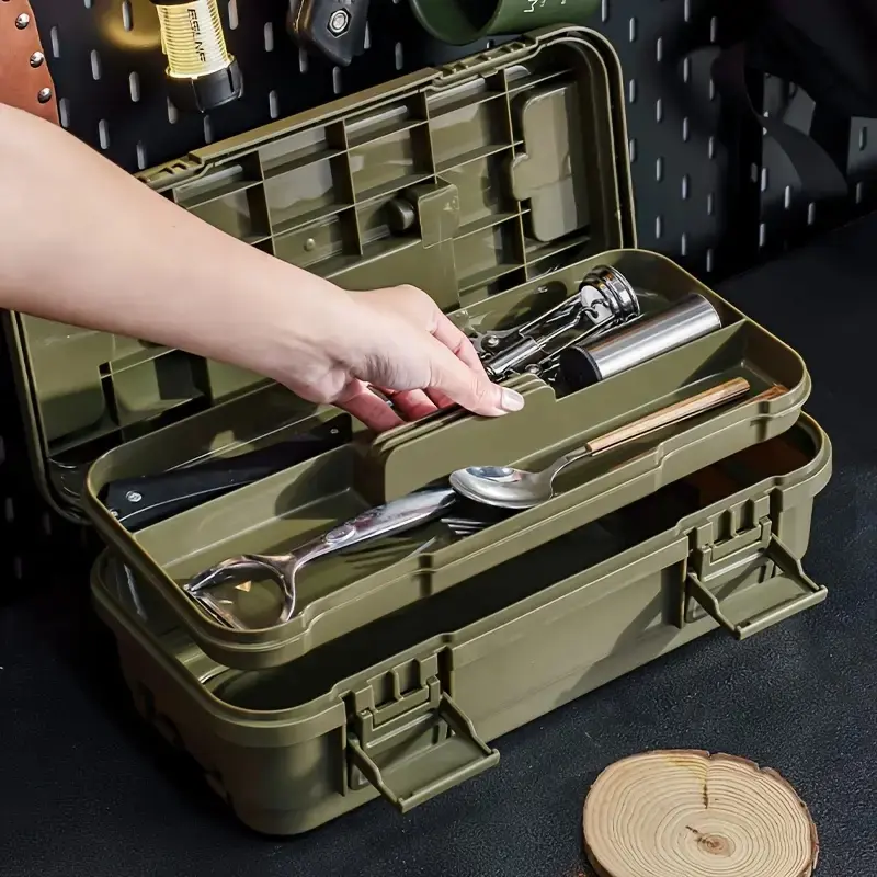 Waterproof Multi-Functional Tool Box, Stackable & Connectable Design, Ideal for Home, Car, Outdoor Use, Durable Organizer Solution, Tool Storage, Toolbox, Tool Storage Container