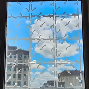 Pixel-style Glass Static Sticker, 10pcs/set Window Sticker, Reusable Window Decal, Graphic Decal for Home Office Dormitory Decoration, Ornaments