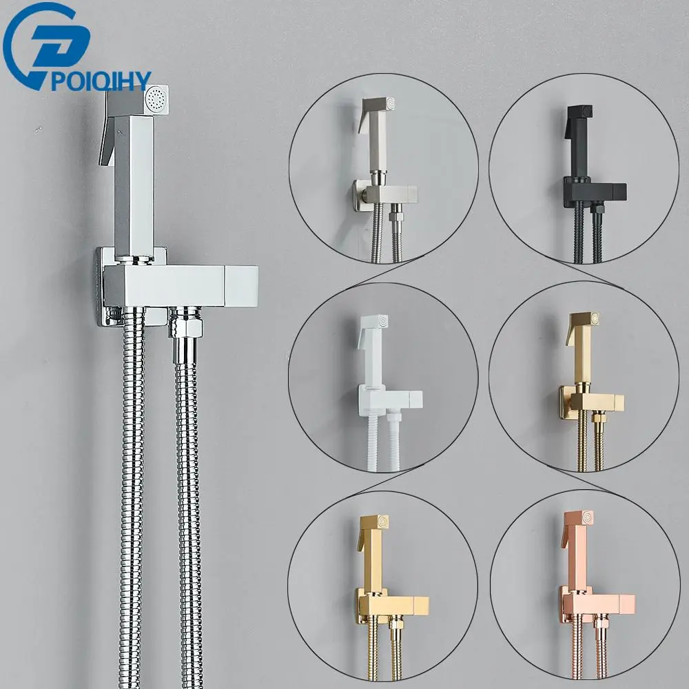Hot Chrome Handheld Toilet Bidet Faucets Stainless Steel Bidet Shower Hygienic Shower Wall Shower Woman Cleaner Cold Water Only for your Home