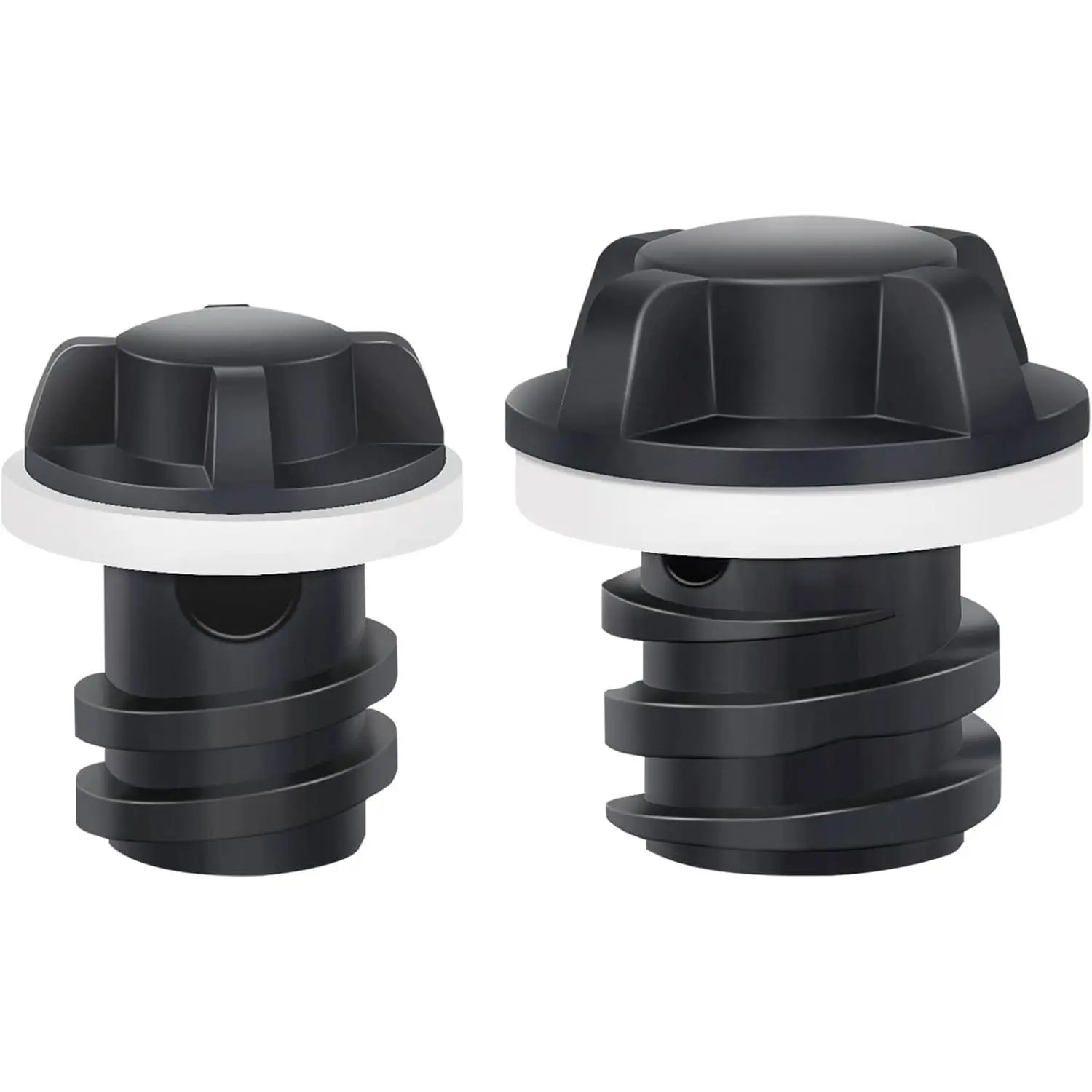 Cooler Drain Plug for RTIC Coolers, 2 Pack Large & Small Replacement Plugs Compatible with RTIC 20QT, 45QT, 65QT, 110QT, 145QT Coolers with New 2 Drains, Ice Chest Plug for RTIC