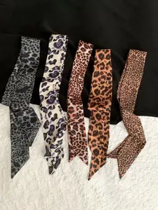 New Women's Elegant Leopard Print Polka Dot Scarf, Casual All-Season Accessory, Suitable for Thick Hair, Simple Headband, DIY Bag Decor