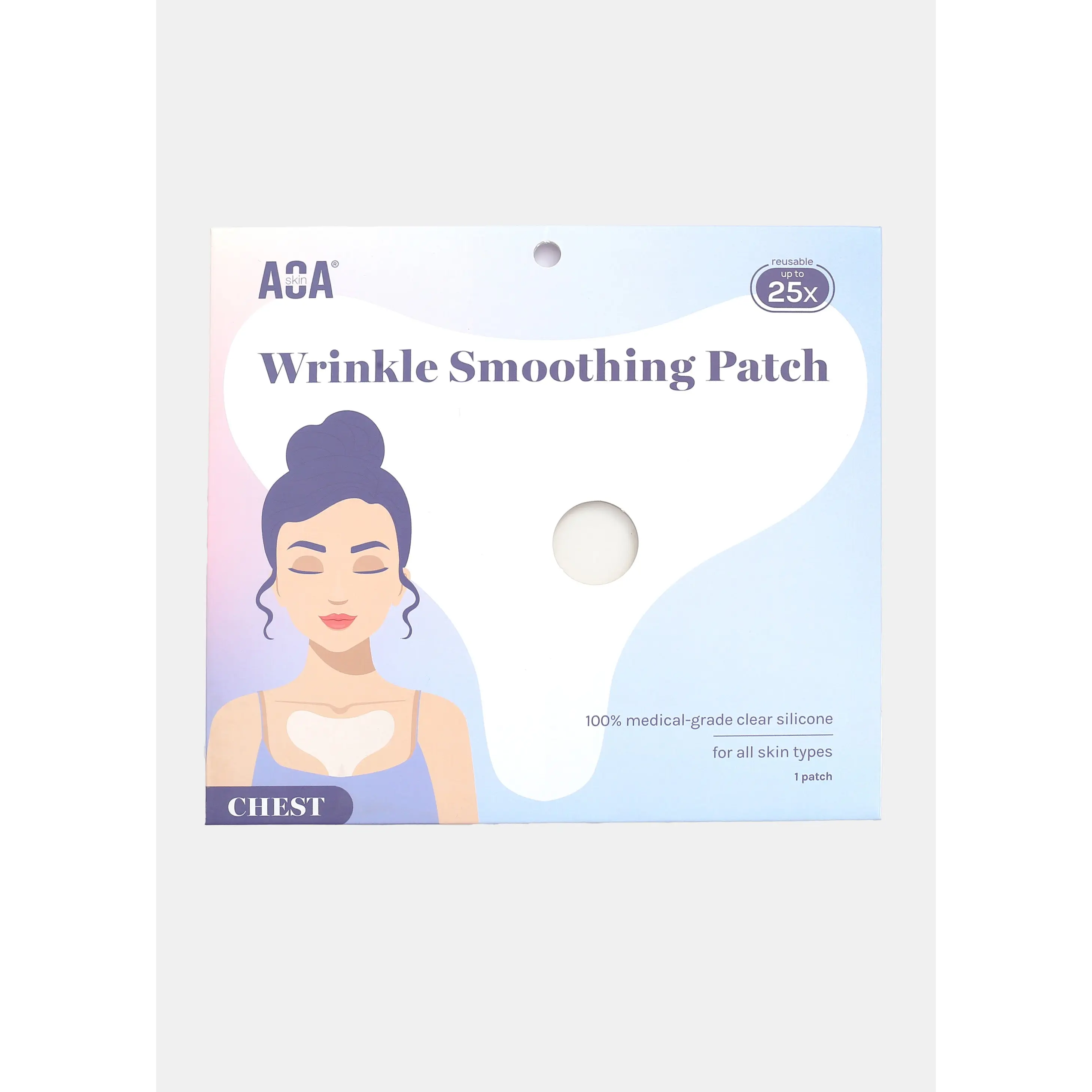 AOA Silicone Anti-Wrinkle Reusable Patch - Chest Area, Locks Moisture for Beauty & Personal Care Facial Beauty Device