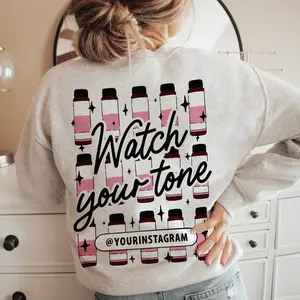 2-Side CUSTOM Hair Stylist Instagram Name Sweatshirt, Cosmetology Shirt, Hairdresser Clothing, Salon Outfit