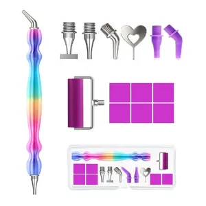 DIY Diamond Painting Pen Set, Gradient Bead Drill Pens, Multi-Function Tips, Clay Tools, Leather Paper Cutter, Roller Wheel Accessories, Diamond Painting Kit, Diamond Art Tools