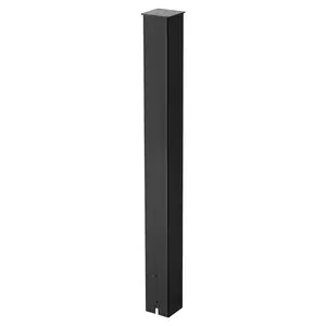 VEVOR Heavy Duty Powder Coated Steel Mailbox Post, 43x4x4 In In-Ground Mounting Stand, Metal Post Sleeve Kit for Residential Curbside Outdoor Use, Easy to Install, Black