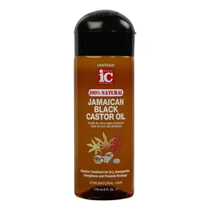 Fantasia IC Jamaican Black Castor Oil 6 oz 100% Natural Hair Scalp & Skin Care Moisture Shine Strength Support