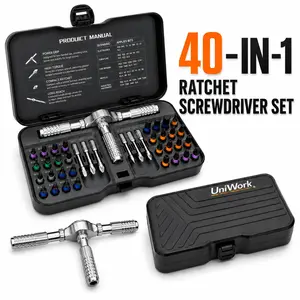 40 in 1 DlY Ratchet Screwdriver Set,1 Set SwitchableScrewdriver Shape Magnetic Screwdriver hardware tool