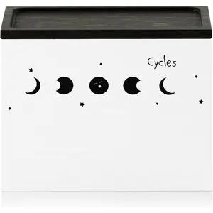 Discreet Tampon Holder for Bathroom with Vanity Tray Lid Minimalist Wood Pad Dispenser Feminine Product Organizer Box for Wall or Countertop Mount