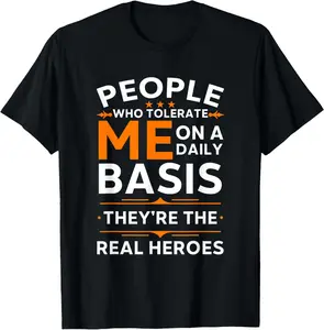 Casual Graphic Cotton T-Shirt for Women, Distressed Round Neck Short Sleeve Tee with Funny Sarcasm Quote