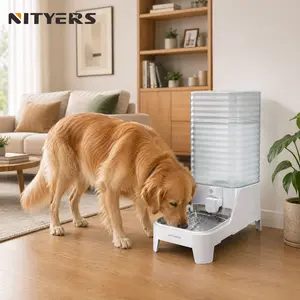 Nityers 8L Pet Water Dispenser, Automatic Water Feeder, Stainless Steel Bowl, Drinking Water Bowl, BPA-Free, Easy Clean, No Battery Needed, Suitable for Small/medium Pets