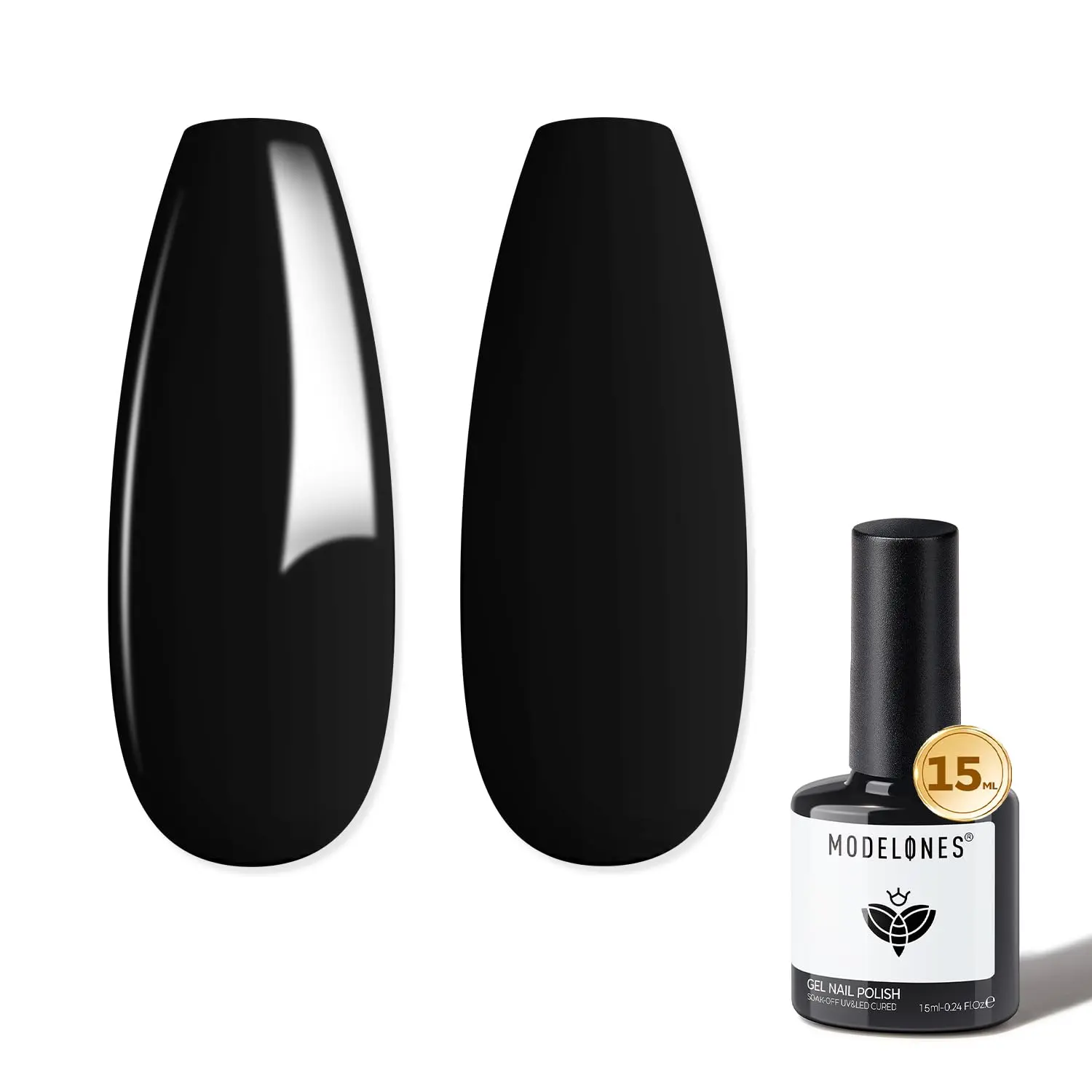 Modelones Single Color Gel Nail Polish 15 ml Soak Off UV/LED Gel Polish 15ML | High Gloss Pastel Solid Nails for Nail Art Manicure Salon DIY at Home