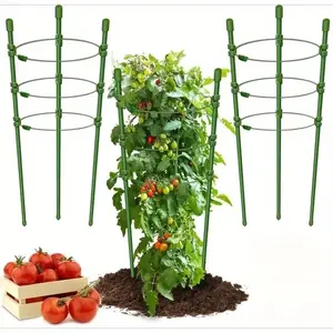 Adjustable Tomato & Cucumber Plant Support Cage, 2/4 Pack 18 Inch PP Garden Lattice, Indoor/outdoor Space-Saving Plant Stakes, Garden Trellis