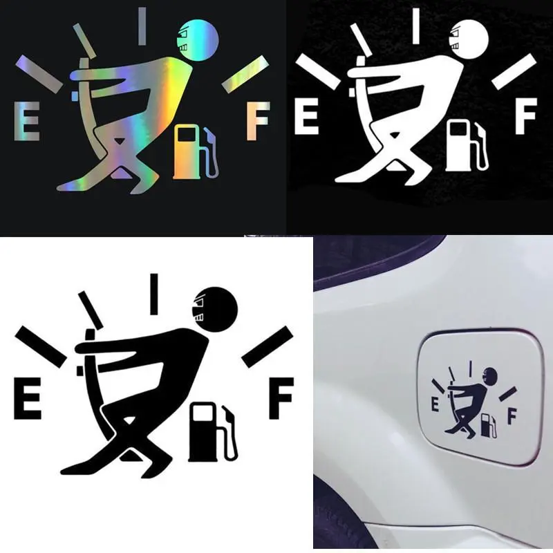 Funny Fuel Tank Cap Sticker, Low Fuel / Fuel Full Reflective Car Decal ...